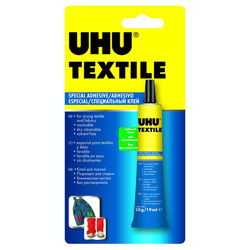 UHU Textile Solvent Free Fabric glue 19ml