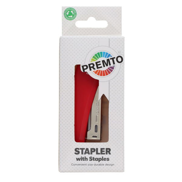 Premto Stapler with Staples - 3 Colour Choice