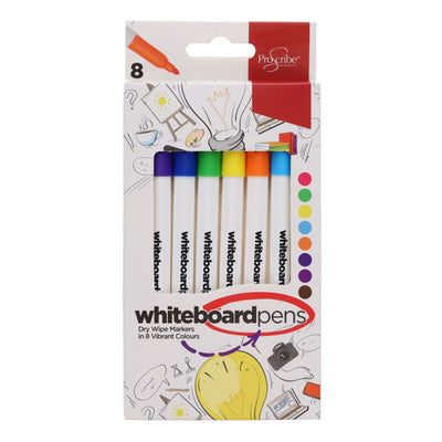 8 Fine Bullet Tip Whiteboard Markers - Asst