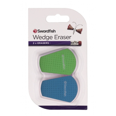 Swordfish 2 Pack of Wedge Erasers