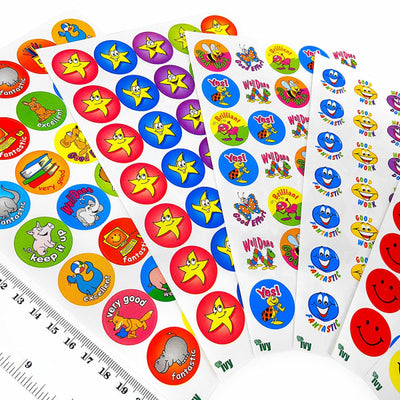 420 Assorted Well Done etc Motivational Labels / Stickers