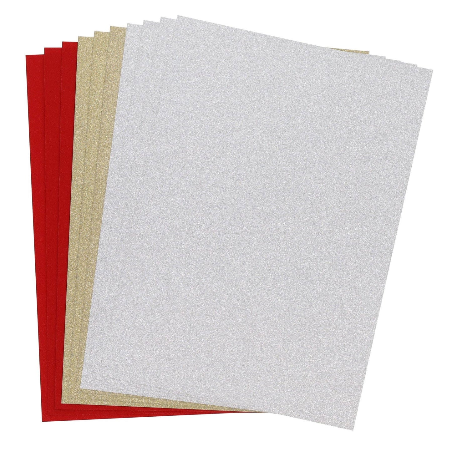 A4 Assorted Glitter Craft Card 220gsm Packs of 10 Sheets