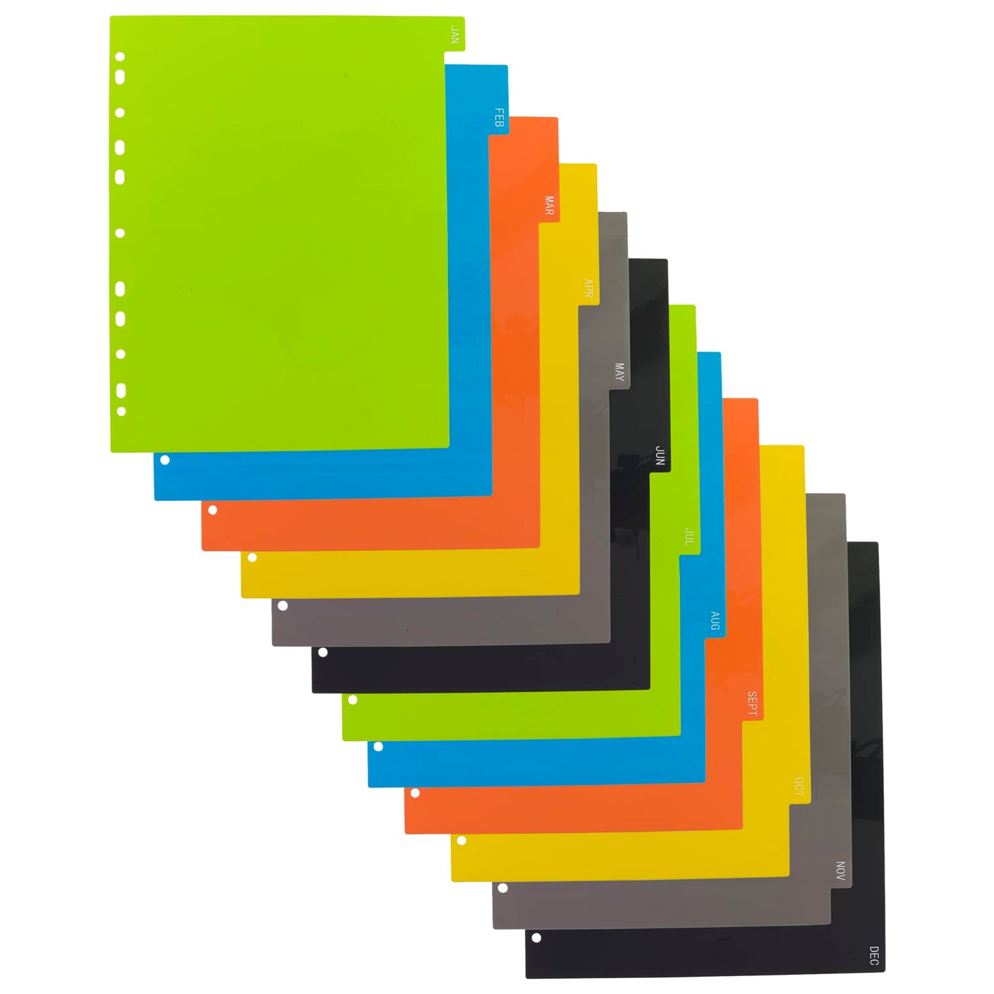 eco-eco A4 50% Recycled January - December File Dividers, eco081