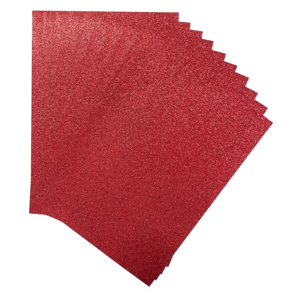 A4 Colour Glitter Card Pack of 10 Sheets