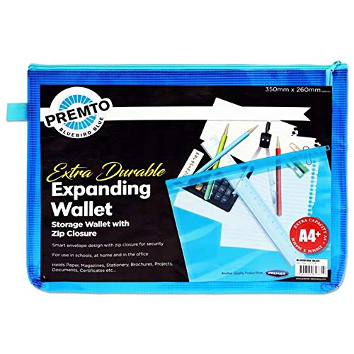 A4+ Extra Durable Mesh Storage Wallet Choice of 5 Colours