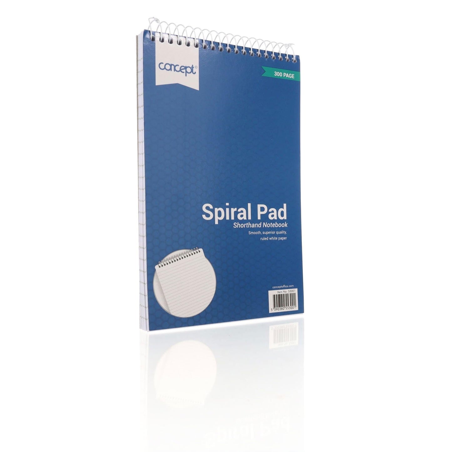LPC DIRECT Spiral Bound Shorthand Notebook 300 Pages (150 Sheets) White Ruled Paper