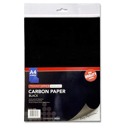 Premier Stationery A4 Carbon Paper pack of 10 Sheets - Black