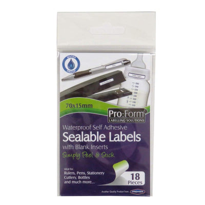 Pro Form Waterproof Sealable Label (Pack of 18)