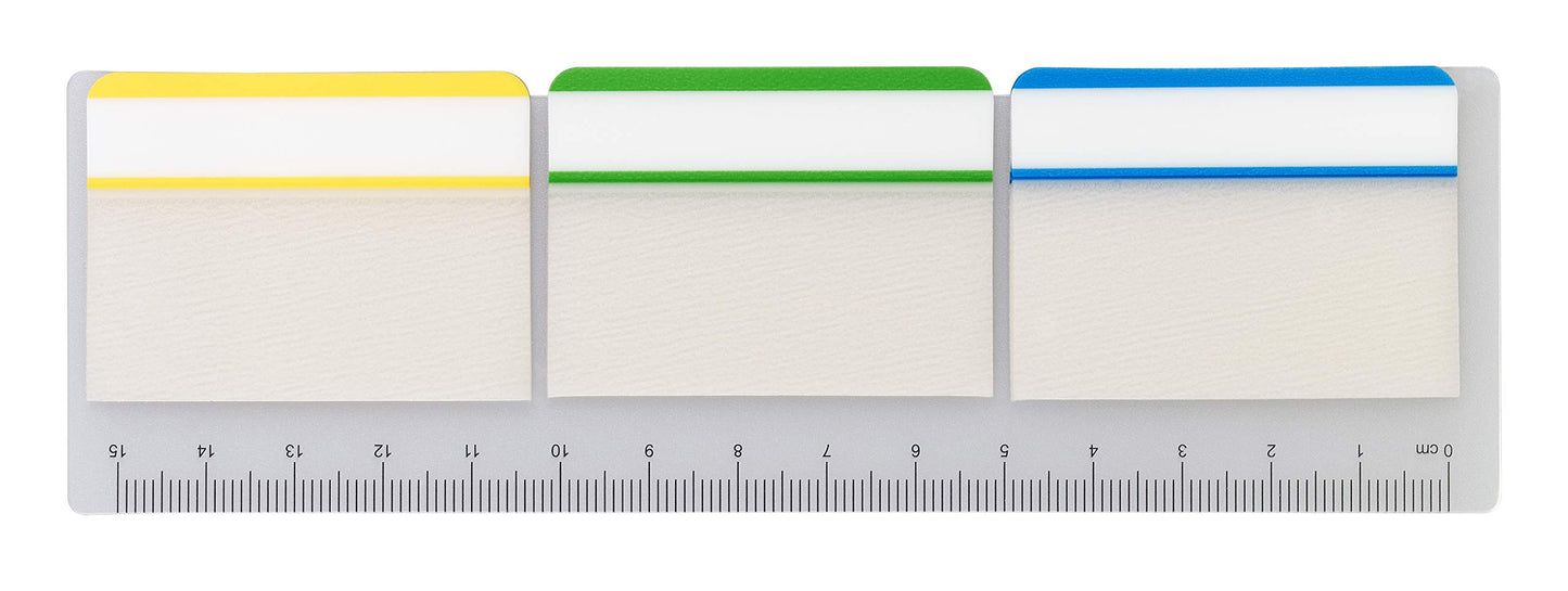 Snopake 15885  Extra Thick Repositionable Filing Index Tabs with Ruler 30 Tabs