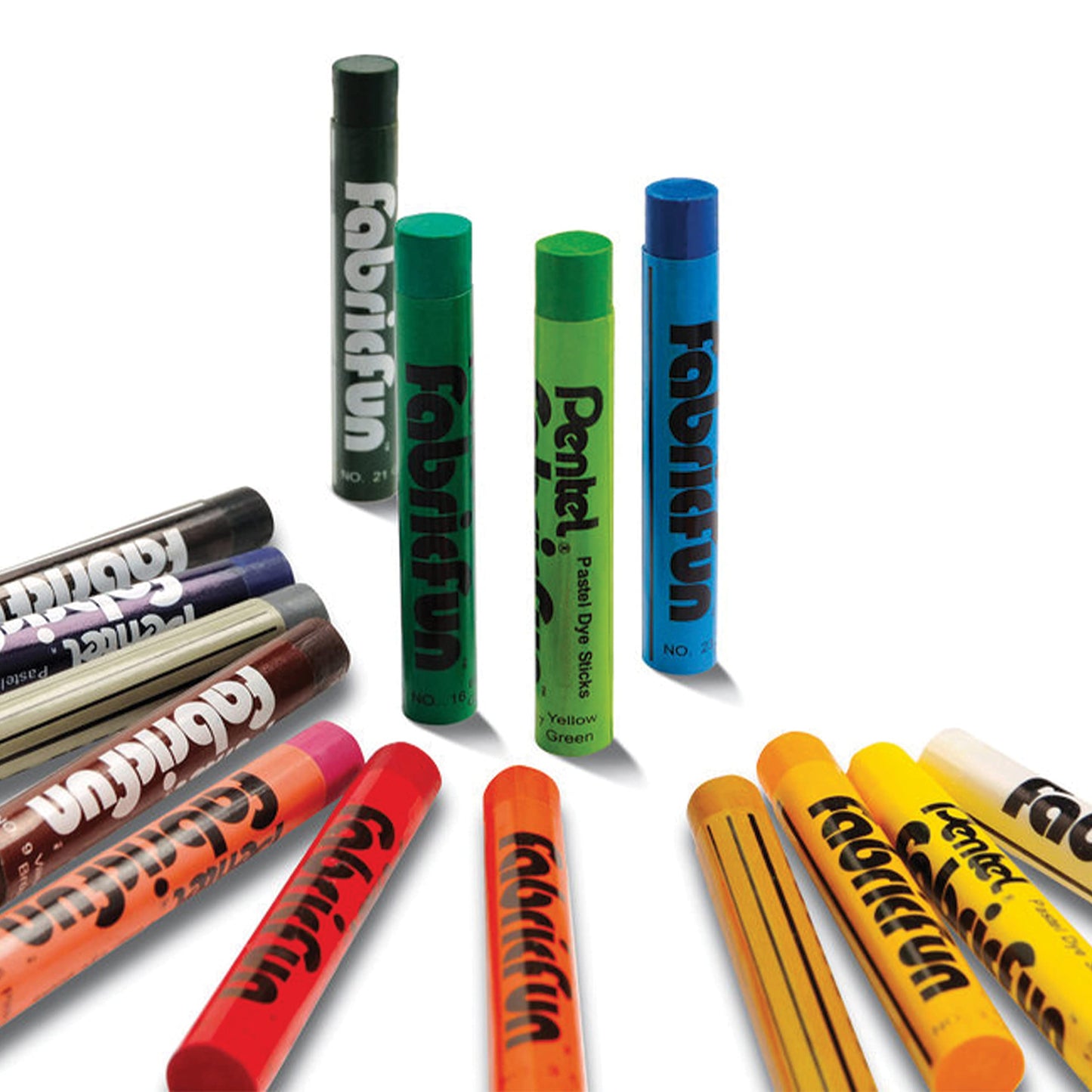 Pentel PTS15 Fabric Fun Pastel Dye Sticks Assorted Pack of 15