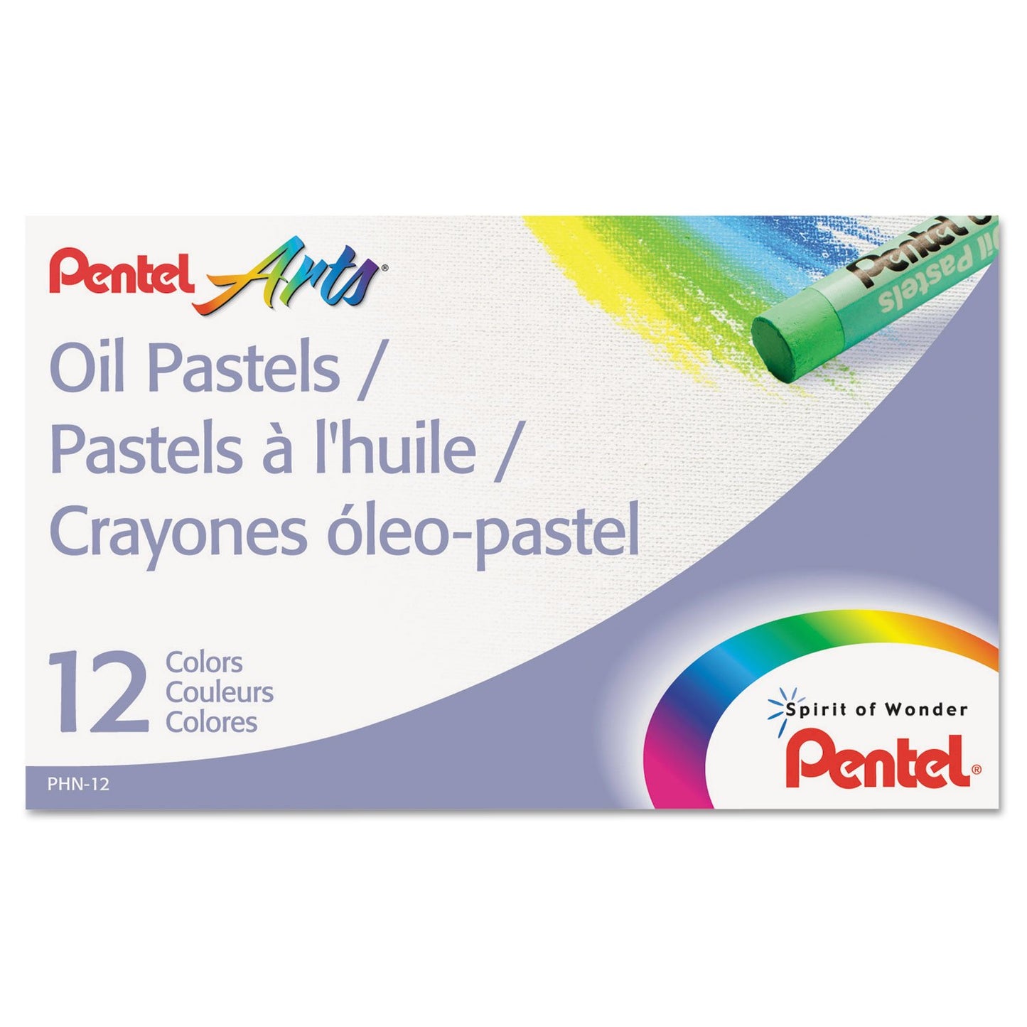 Pentel arts oil pastels - set of 12 assorted colours