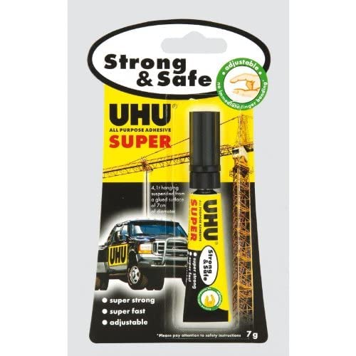 UHU Strong and Safe Super Glue Adjustable Super-strong and Fast Odourless 7g
