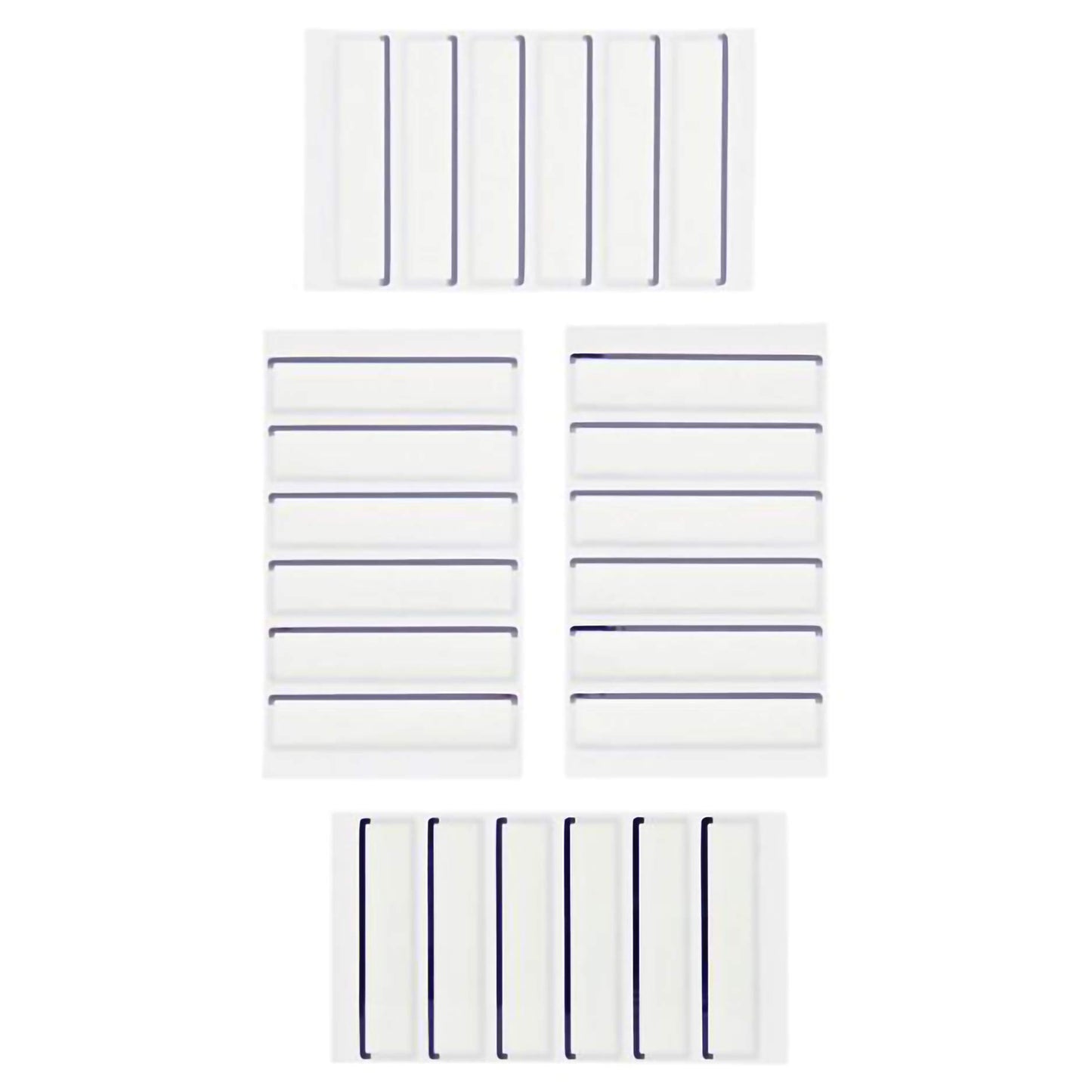 Waterproof Self Adhesive Sealable Labels with Blank Inserts 70 x 15mm Pack of 24