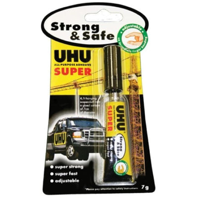UHU Strong and Safe Super Glue Adjustable Super-strong and Fast Odourless 7g