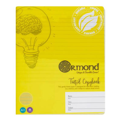 A11 Ormond Visual Memory Aid Copy Book with Plastic Cover Yellow