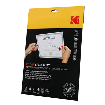 KODAK A4 Retrievable Pouches Pack of 10 | 200 Micron