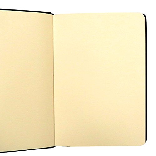 A5 Icon Journal and Sketch Book - Black - 192 Pages, 120gsm Ivory Paper