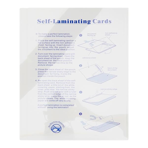 A4 Instant Self Seal Laminating Pouches - No Machine Needed - Pack of 3