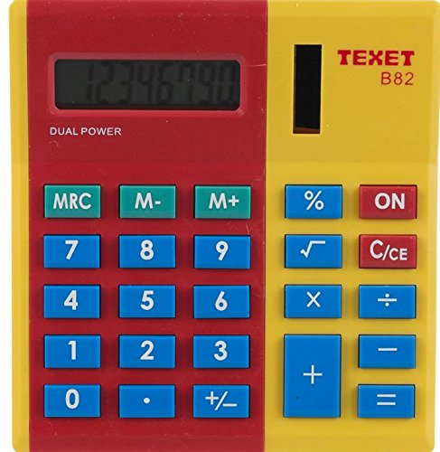 Texet B82 Kay Stage 1/2 Big Key Big Display Calculator - Red