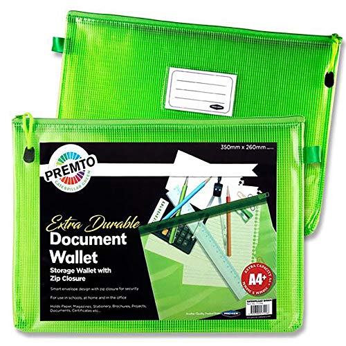 A4+ Extra Durable Mesh Storage Wallet Choice of 5 Colours
