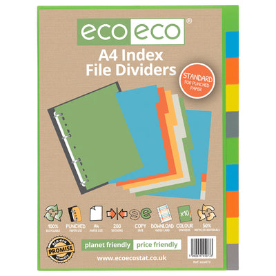 eco-eco A4 50% Recycled January - Plain 10 Part eco073
