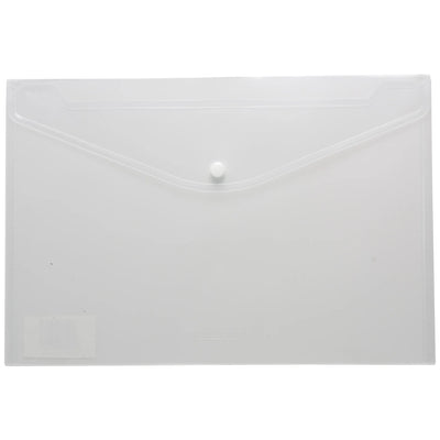 eco eco A3 95% Recycled Press Stud Wallet Clear