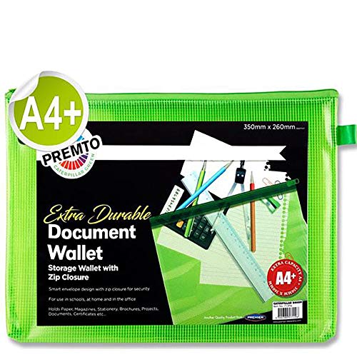 A4+ Extra Durable Mesh Storage Wallet Choice of 5 Colours