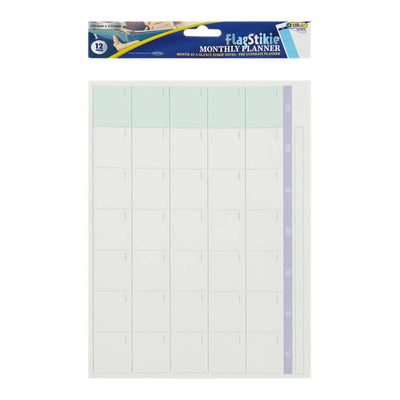Premier Stationery Stik-ie Monthly Planner. 201 x 151mm. 12 Pieces.