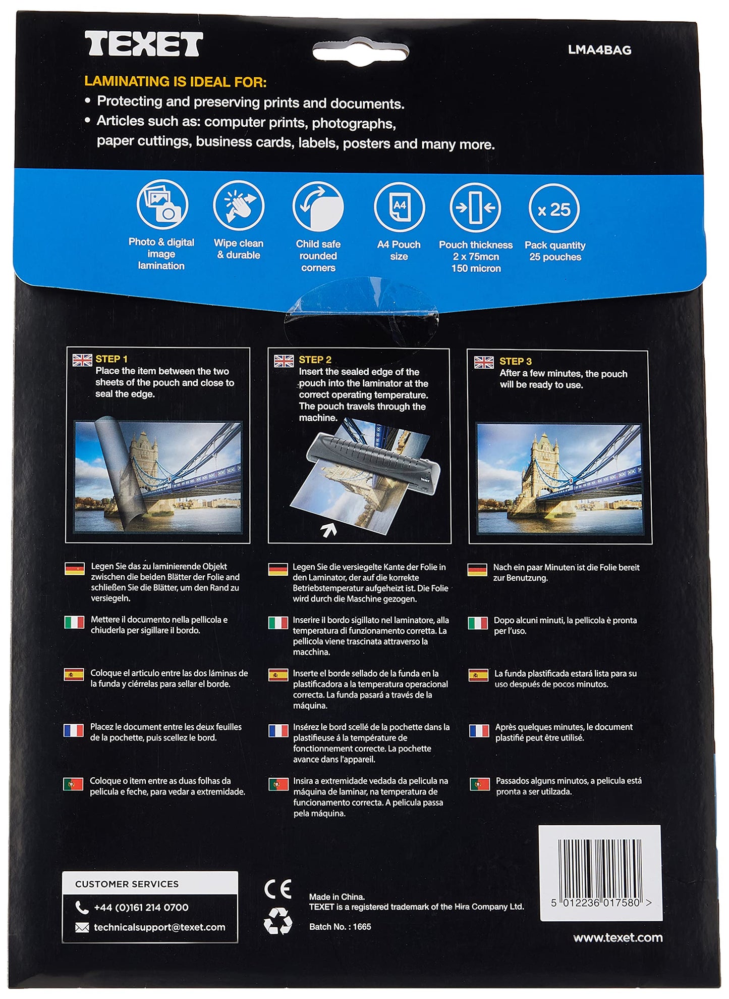Texet A4 Laminating Pouches - Pack of 25