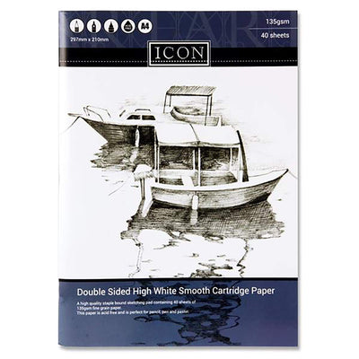 Icon A4 135gsm 40 Sheet Sketch Pad