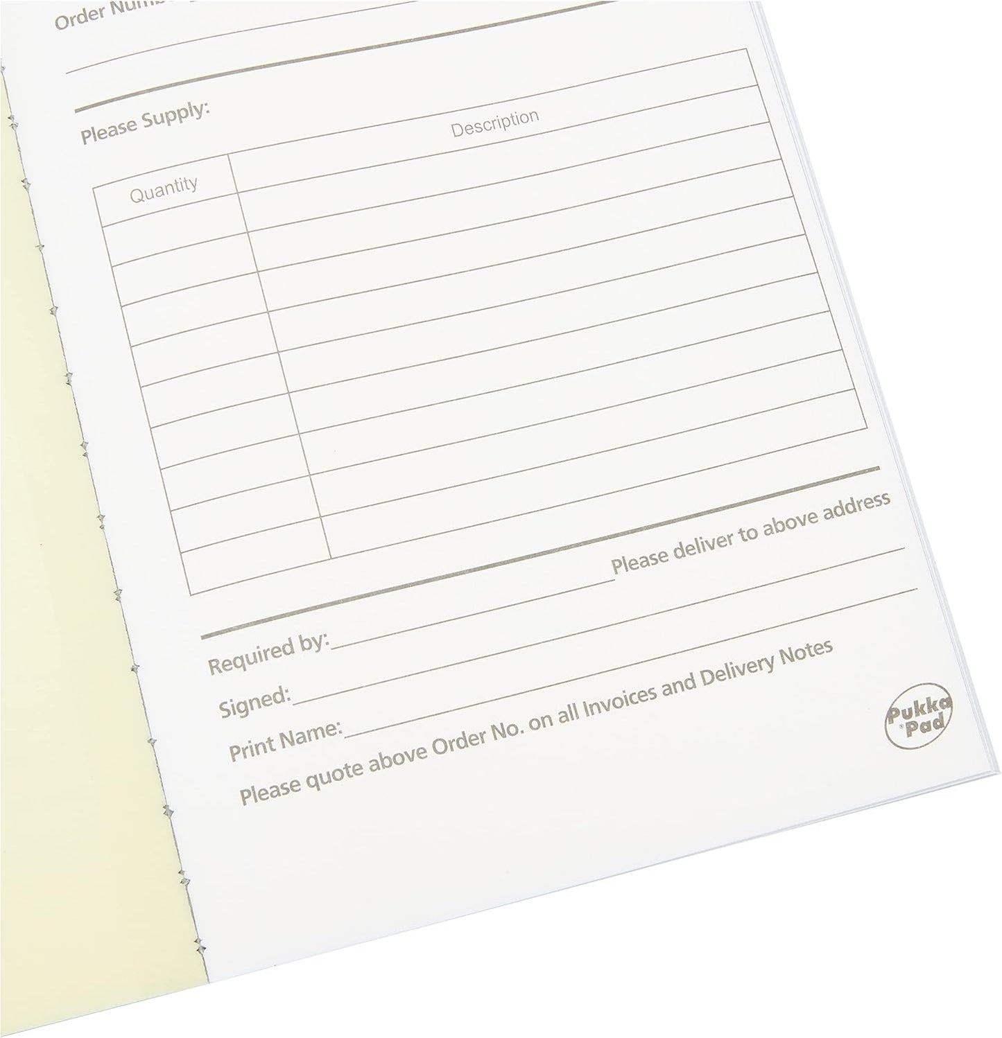 Duplicate Order Book Carbonless